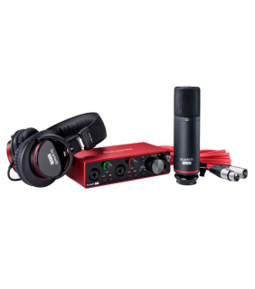 Scarlett 2i2 (Gen 3) 2-in/2-out USB audio, Conds Mic & Headphones
