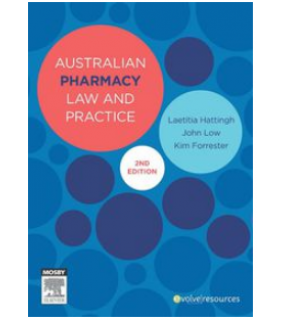 Elsevier ebook Australian Pharmacy Law and Practice 2E