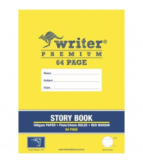 Writer Premium Writing Book 64Pg 24Mm Solid Ruled + Margin