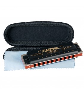 Cascha PRO- Blues Harmonica in (F)inc Case & Cleaning cloth