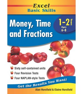 Pascal Press Excel Basic Skills: Money, Time and Fractions Years 1-2