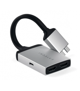SATECHI USB-C Dual HDMI Adaptor (Silver)