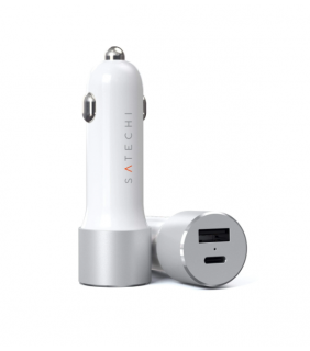 SATECHI 72W USB-C PD Car Charger  (Silver)