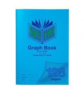 Spirax Graph Book A4 5mm 128Pg
