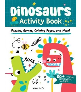 Happy Fox Books Dinosaurs Activity Book: Puzzles, Games, Coloring Pages, and