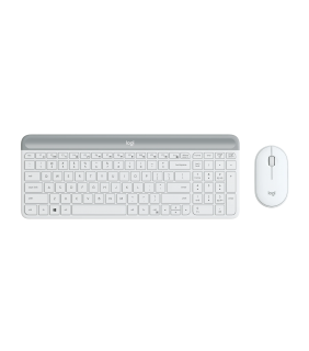Logitech Slim Wireless Keyboard and Mouse Combo MK470 White