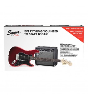 Fender Affinity Series Stratocaster HSS Pack, Candy Red/ Laurel