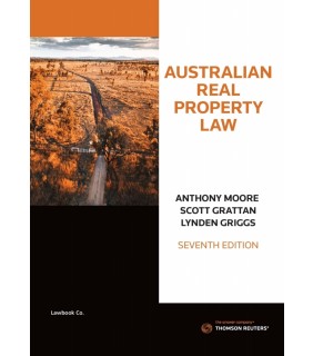 SPECIAL ORDER - Thomson Reuters Australian Real Property Law 7E
