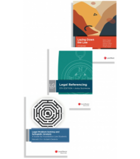 LexisNexis Australia BUNDLE Laying Down Law 11E & Legal Referencing 5E & Legal Pr