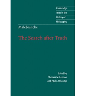 Cambridge University Press Malebranche: The Search after Truth