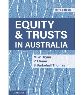 Cambridge University Press ebook Equity and Trusts in Australia 3E