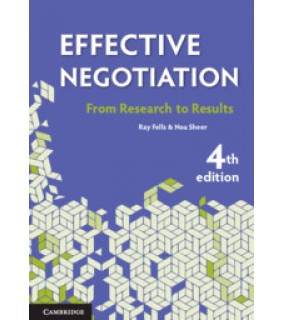 Cambridge University Press Effective Negotiation
