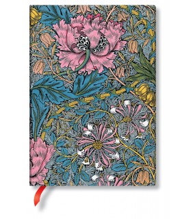 Paperblanks William Morris, Morris Pink Honeysuckle, Midi Lined