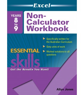 Pascal Press Excel Essential Skills: Non-Calculator Workbook Years 8-9