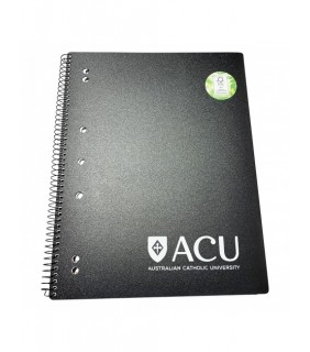 ACU A4 Notebook Black 140pg