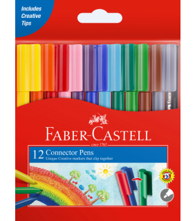 Faber-Castell Connector Pens 12s Assorted Colours