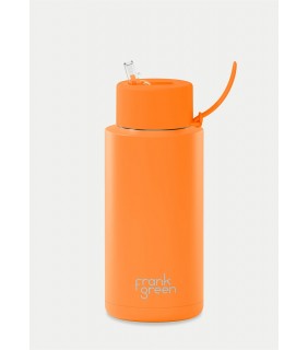Ceramic Reusable Bottle - Neon Orange - 1 Litre 