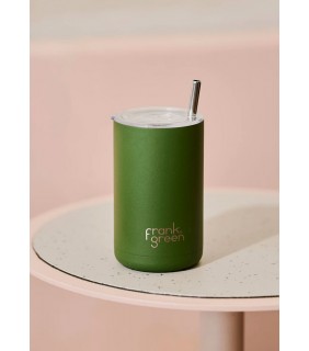 Iced Coffee Cup with Straw - Khaki