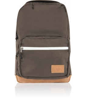 edu Backpack JS Brown/Tan Contrast Zipper