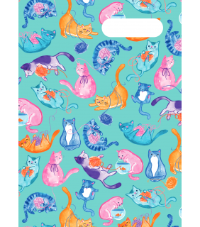Spencil A4 Book Cover - Crazy Cats