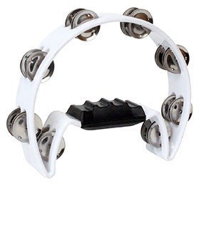 Coyote Tambourine Half Moon White