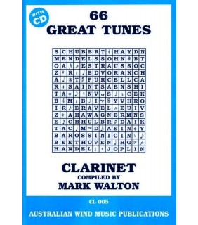 Australian Wind Music Publications Great Tunes 66 Clarinet Bk/CD
