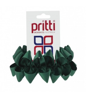Pritti Curly Scrunchie Dark Bottle Green
