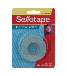 Sellotape Double sided 12mm x 10m Roll Blistered