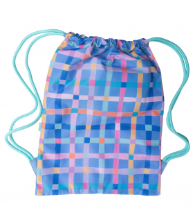 Spencil Big Drawstring Bag - Pastel Plaid