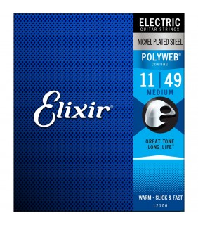 Elixir Guitar Strings Electric Polyweb Medium 11-49