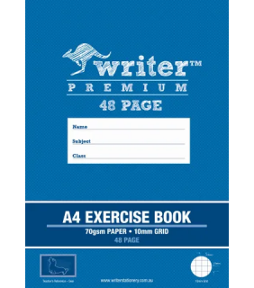 Writer Premium A4 48pg 10mm Grid book
