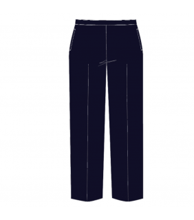 Navy Girls Elastic Pants 