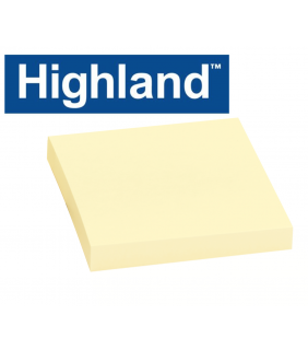 Highland Self Stick Notes 76 x 76 Single Pad Yellow