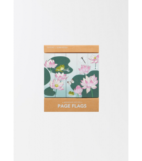 Girl of All Work Page Flags-Lotus Frogs