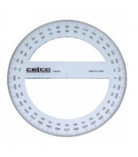 Celco Protractor 360 Degrees 150mm Plastic Single