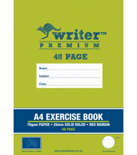  Exercise Book A4  48 Page 25mm solid ruled with Margin