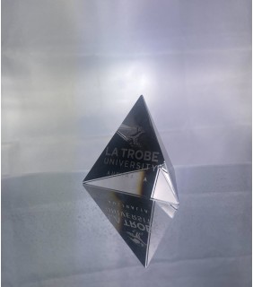 Crystal Pyramid Etched