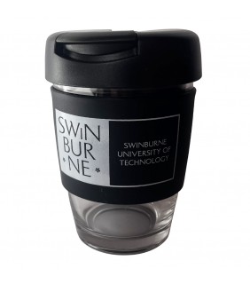 Reusable Glass Coffee Cup (Black)
