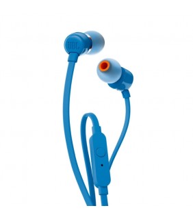 JBL T110 IN EAR HEADPHONE WITH 1 BUTTON MIC/REMOTE (BLUE)