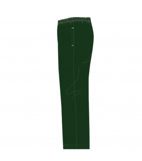 Green Fleece Pant Straight Hem Pine