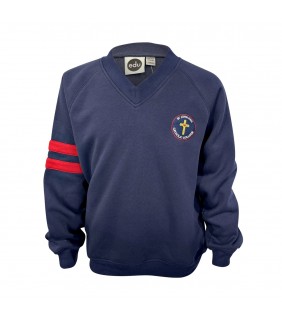 Jumper V-Neck Fleece Navy