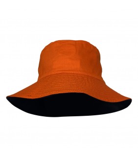 Hat Bucket Ink Navy/Orange Reversible 