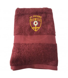 Towel Embroidered Maroon