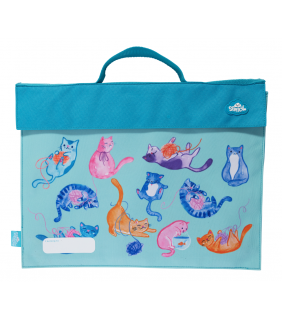 Spencil Library Bag - Crazy Cats