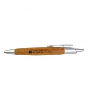 UQ Bamboo Ballpoint Pen with pouch