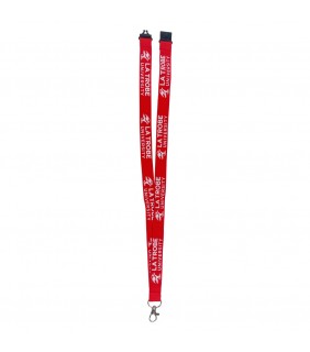 LTU 20mm Woven Lanyard Red with PVC Pouch
