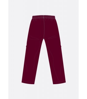 Microfibre Straight Leg Track Pants - Maroon