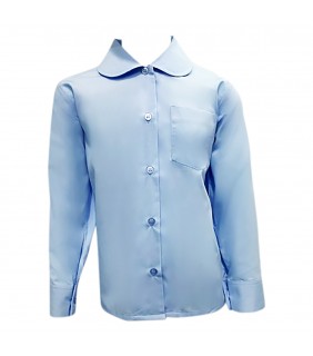 Girls Blouse L/S Peter-Pan Sky