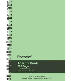 Protext A5 200pg twin wire PP Notebook - Lime
