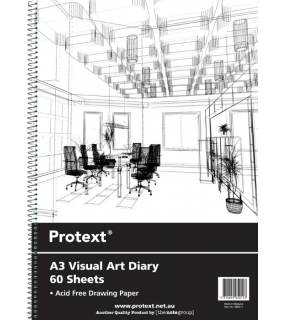 Protext A3 60 sheet Visual Art Diary acid free Cartridge paper - Cle